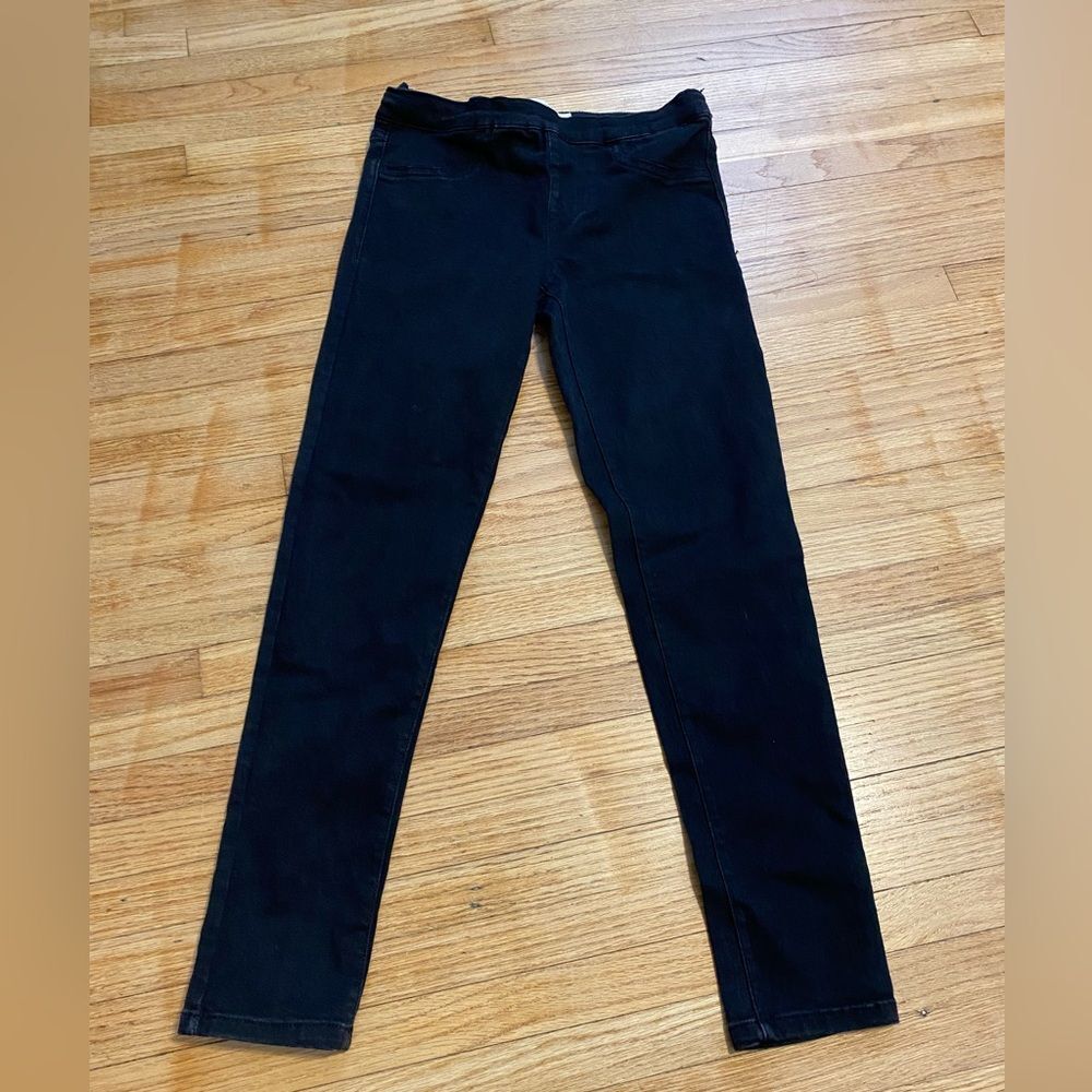 Levi's Girl 10 Regular Skinny Dark Black Leggings Jean Jegging Adjustable Waist